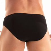 TOF PARIS Access Bikini Brief Low - Rise Unlined Pouch Soft Cotton Woven Black 1003