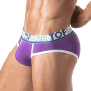 TOF PARIS Briefs Champion Jacquards Bi - Stretch Cotton Low - Waisted Brief Purple2