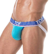 TOF PARIS Champion Jockstrap Unlined Pouch Soft Cotton Jock Turquoise 791