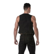 TOF PARIS Detachable Urban Jean Chain Vest in Blue Denim Tank 505