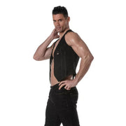 TOF PARIS Detachable Urban Jean Chain Vest in Blue Denim Tank 503