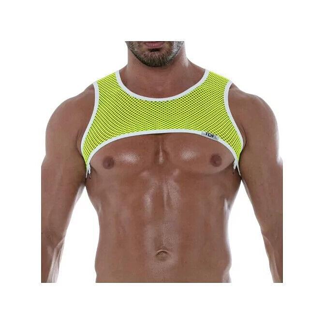 TOF PARIS Fluorescent Mesh Harness Neon Yellow Contrast Straps 171