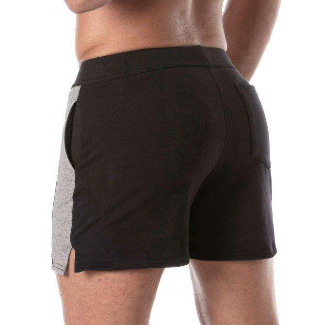 TOF PARIS Football Short Soccer Inspired Mid-Thigh Stretchy Black Shorts