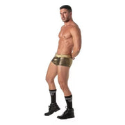 TOF PARIS Glitter Trunk Low - Rise Boxer Double - Lined Front Pouch Gold 534