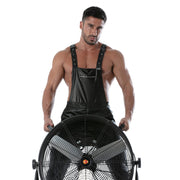 TOF PARIS Kinky Original Faux Leather Overalls Pants Zip - pocket Adjustable3