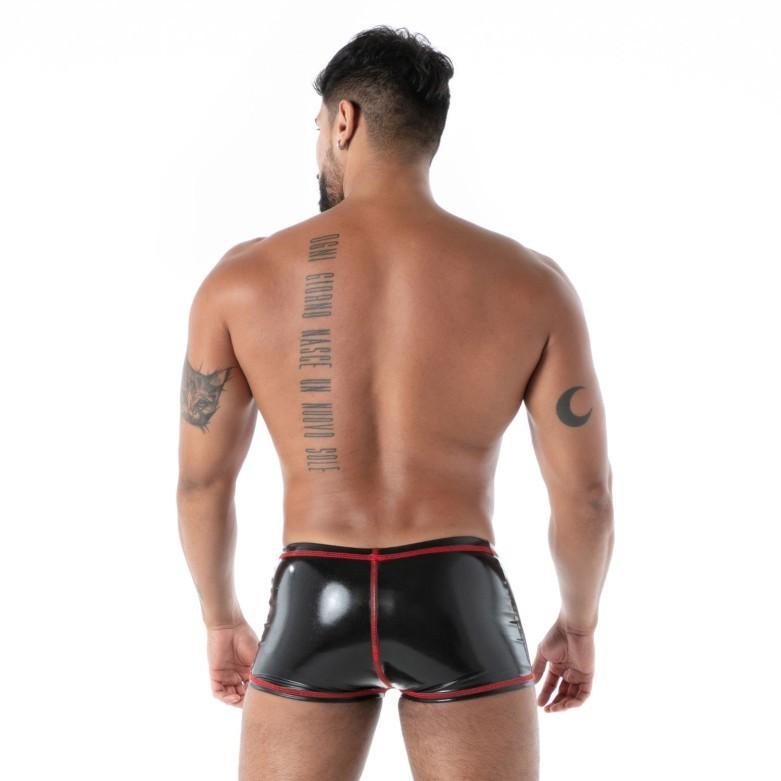 TOF PARIS Latex Boxer Trunk 100% Natural Second - Skin Datex Black T34