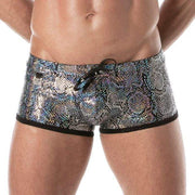 TOF PARIS Low-waisted Swimwear Splendid Shorty Swim Trunks Silver