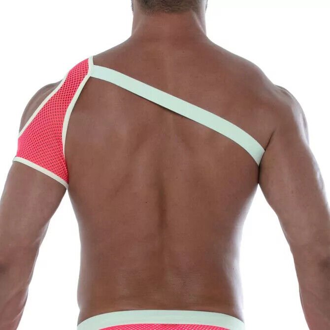 TOF PARIS Mesh Shoulder Harness Fluorescent Neon Pink 172