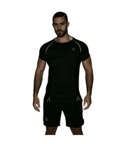 TOF PARIS Muscle Shirt Sports Gym Total Protection T-Shirt Black 404