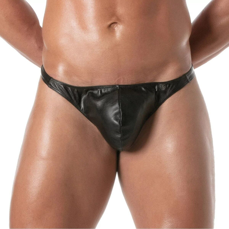TOF PARIS String Kinky Thong Leather - Look and Suede Black 161