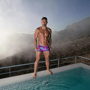 TOF PARIS Swimwear Floral Brazilian Low Cut Swimsuit Sunga Revisited Pink 44