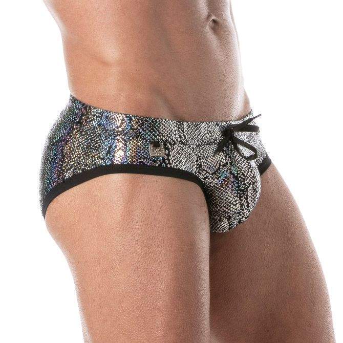 TOF PARIS Swimwear Splendid Premium Swim Briefs Drawstring Silver
