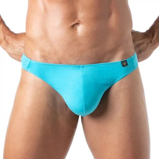 TOF PARIS Thong Champion Bi - Stretch Unlined Cotton Thongs Turquoise 783