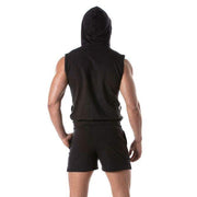 TOF PARIS Zipped Sleeveless Hoodie YKK Vest Tank Top Black