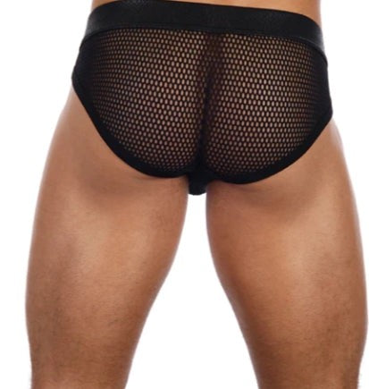 XL Gregg Homme Brief Appolo Mesh Black 76903 1