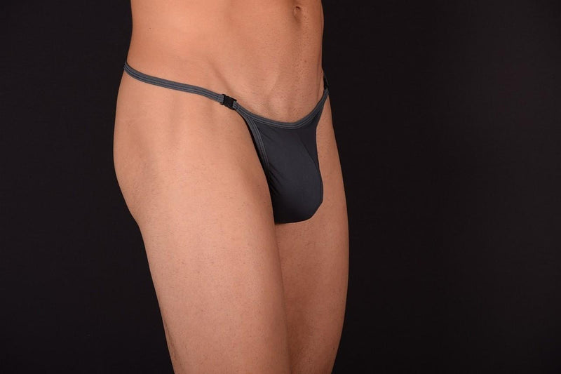 XL L'Homme Invisible Detachable Thong G - String Grey MY83 35