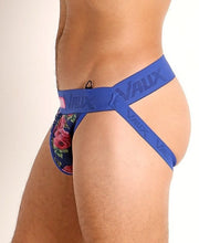 XL - VAUX VX2 NEOPRENE ZIPPER JOCKSTRAP FLORAL BLUE 4