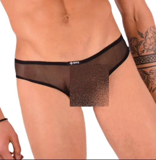 XS SMU Aristocrat C - Thru Lace Brief Black/Silver 33605 MX141