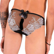 XS SMU Aristocrat C - Thru Lace Brief Black/White 33611 MX142