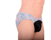 XS SMU Briefs Octopuss SKULLS Peekaboo Removable Leather Pouch H26