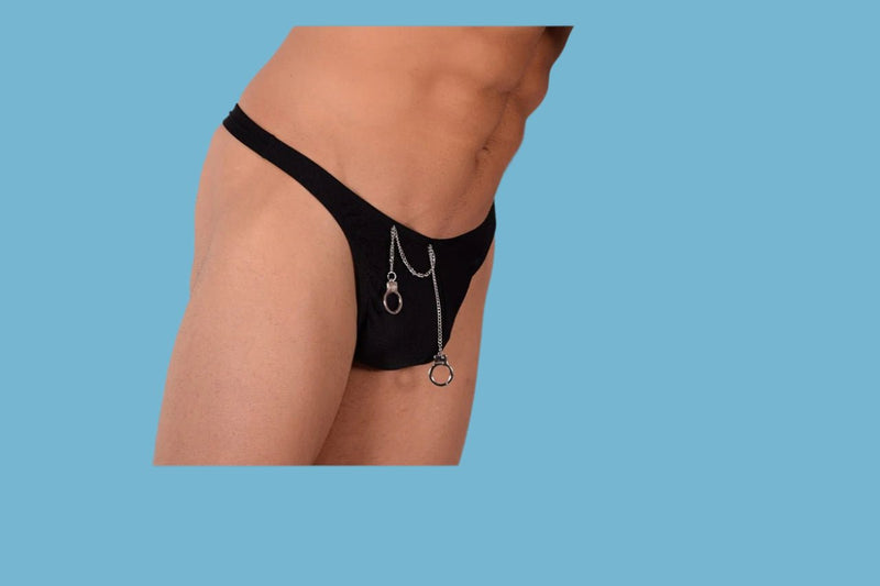 XS SMU Hand cuffs Jewelry Thong Black SX - 1006075