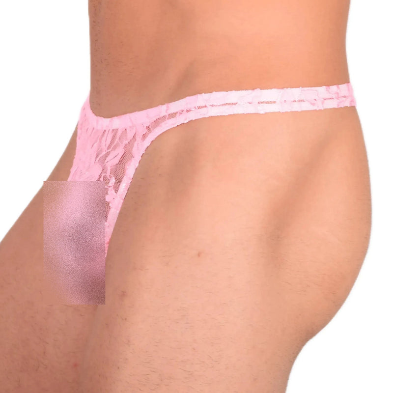 XS SMU Sensual C - Thru Thong Floral Pink 33572 MX131