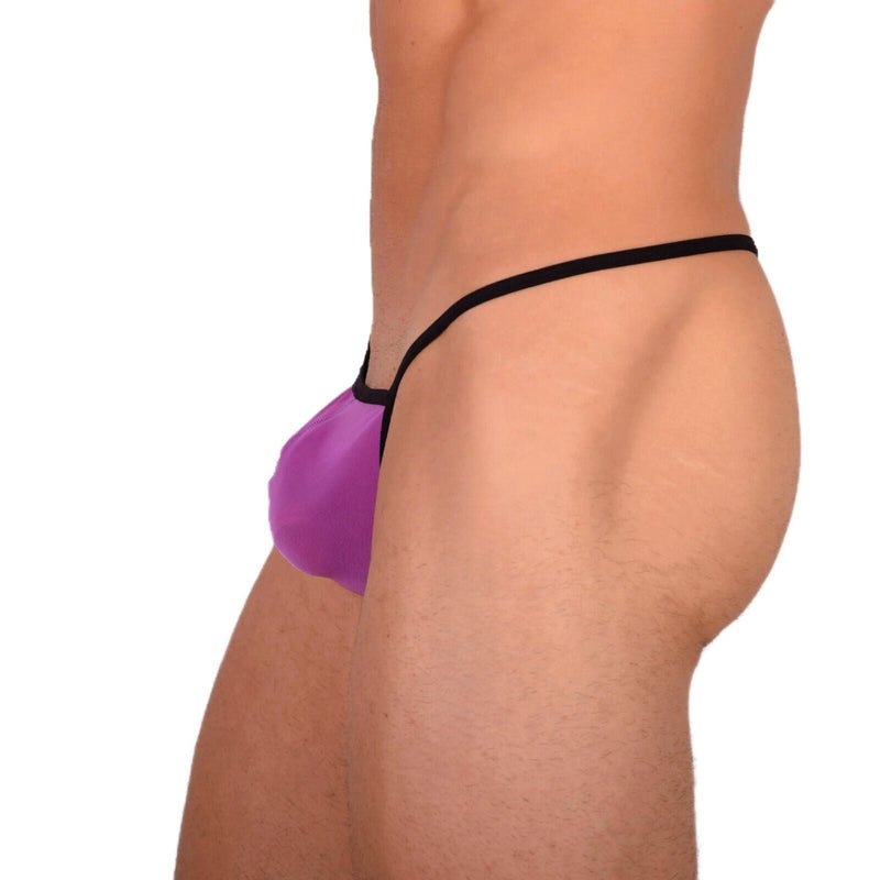 XS Smu Tanning Walking around sheer Purple String MX19 340192