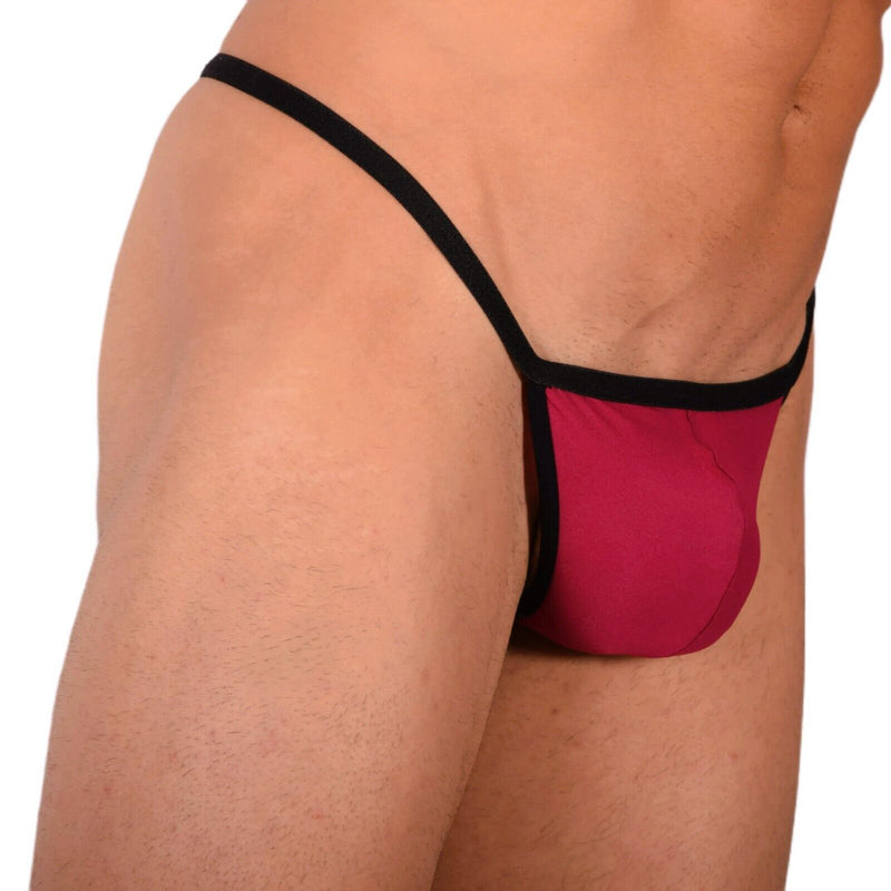XS Smu Tanning Walking around sheer Wine String MX19 340224