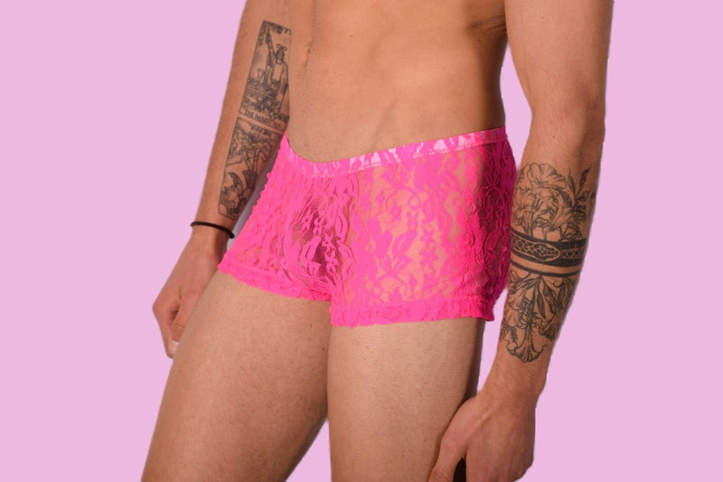 XS/S SMU Hipster Underwear Mini - Boxer Pink Lace 43116 MX121