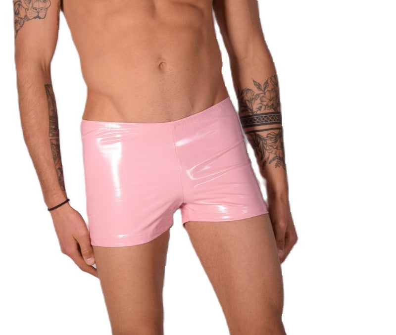 XS/S SMU Mens Faux Leather Look Hipster Underwear Pastel Pink 43153 MX121