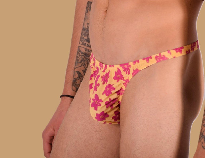 XS/S SMU Mens Flash Thong Flower Print 33460 MX113