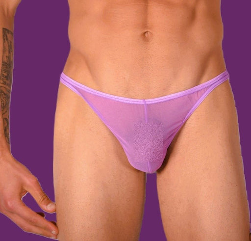 XS/S SMU Mens Super Soft Sheer Purple Thong 33397 MX111
