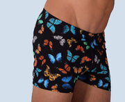 XS/S SMU Mens Swim Hipster Underwear Butterflies 43112 MX121