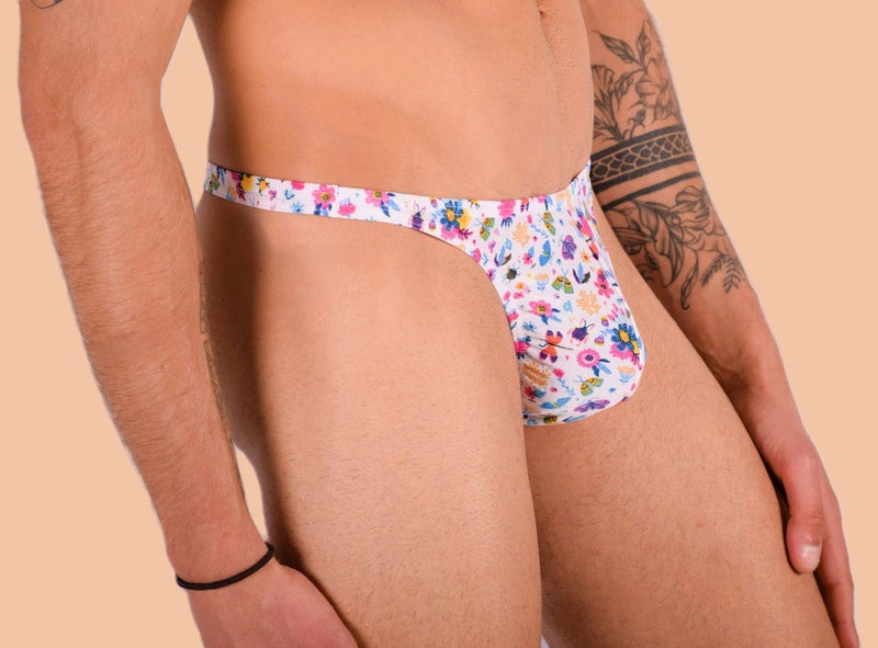 XS/S SMU Mens Thong Underwear 33483 PRINT MX114