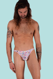 XS/S SMU Mens Thong Underwear 33483 PRINT MX111