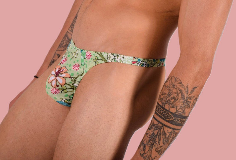 XS/S SMU Mens Thong Underwear 33486 PRINT MX113