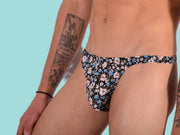XS/S SMU Mens Thong Underwear 33489 PRINT MX112