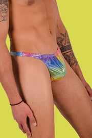XS/S SMU Mens Thong Underwear 33490 PRINT MX115