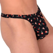 XS/S SMU Sensual Floral Black Thong 33532 MX134