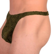 XS/S SMU Sensual Moss Green Thong 33527 MX131