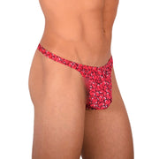 XS/S SMU Tanning Walking around Red Hearts Thong MX20 340563