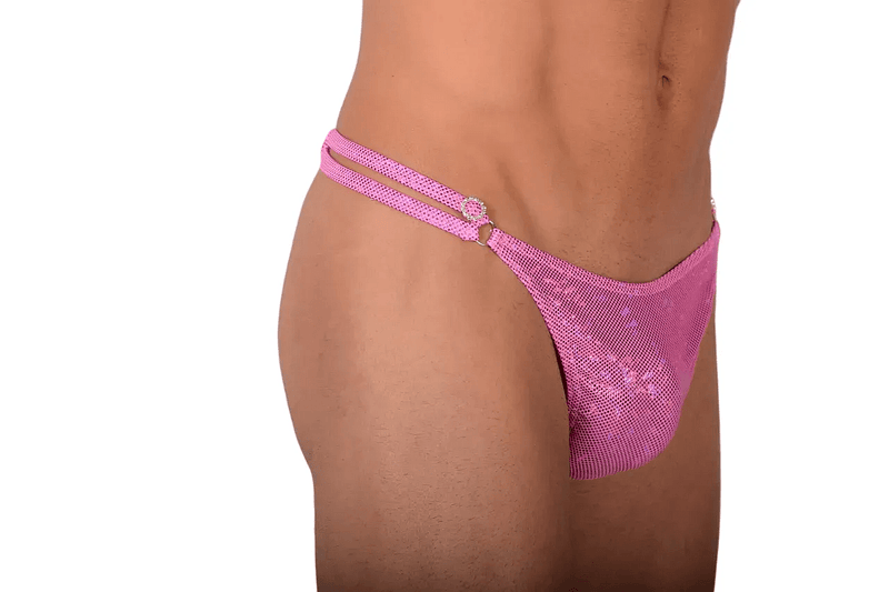 XS/S SMU Thong Rhinestones Pink Flash 28'' 30'' Waist MX10 1005953