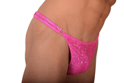 XS/S SMU Thong Rhinestones Splash Pink 28'' 30'' Waist MX10 1005942