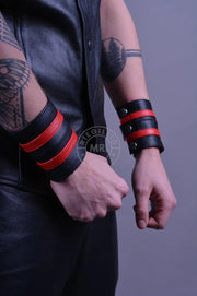 ( 1pc ) - MR. RIEGILLIO WRIST WALLET WITH DOUBLE RED STRIPE - SexyMenUnderwear.com