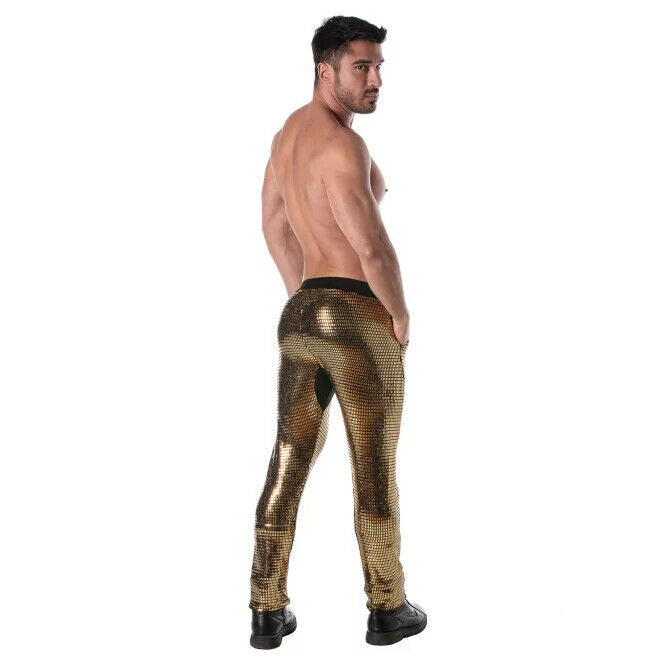 TOF PARIS Pants Glitter Low-Rise Sequin Pant 2-Spacious Pockets Gold 49