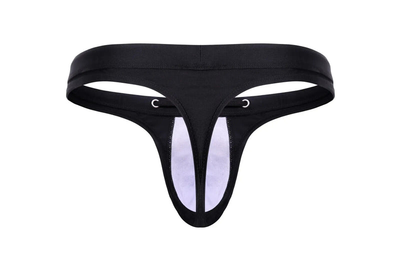 SUKREW Low-Rise Swim Thong Torrent Round Contour Pouch Lemon Jet Black 33