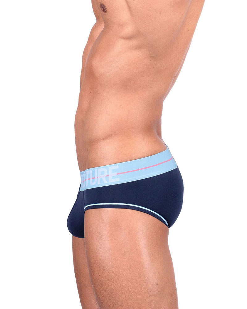 PRIVATE STRUCTURE Brief MO-Lite Cotton Mini Briefs Navy Placid Blue 4104