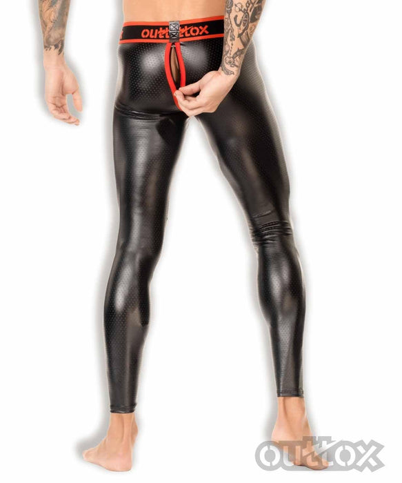 4XL OUTTOX By Maskulo Leggings Back Zipper Rear Legging Fetish Red LG142-10 1 - SexyMenUnderwear.com