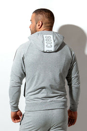 ALEXANDER COBB Athletic Jacket Hoodie & Zipper Extra Soft Gray & Black Hoody - SexyMenUnderwear.com