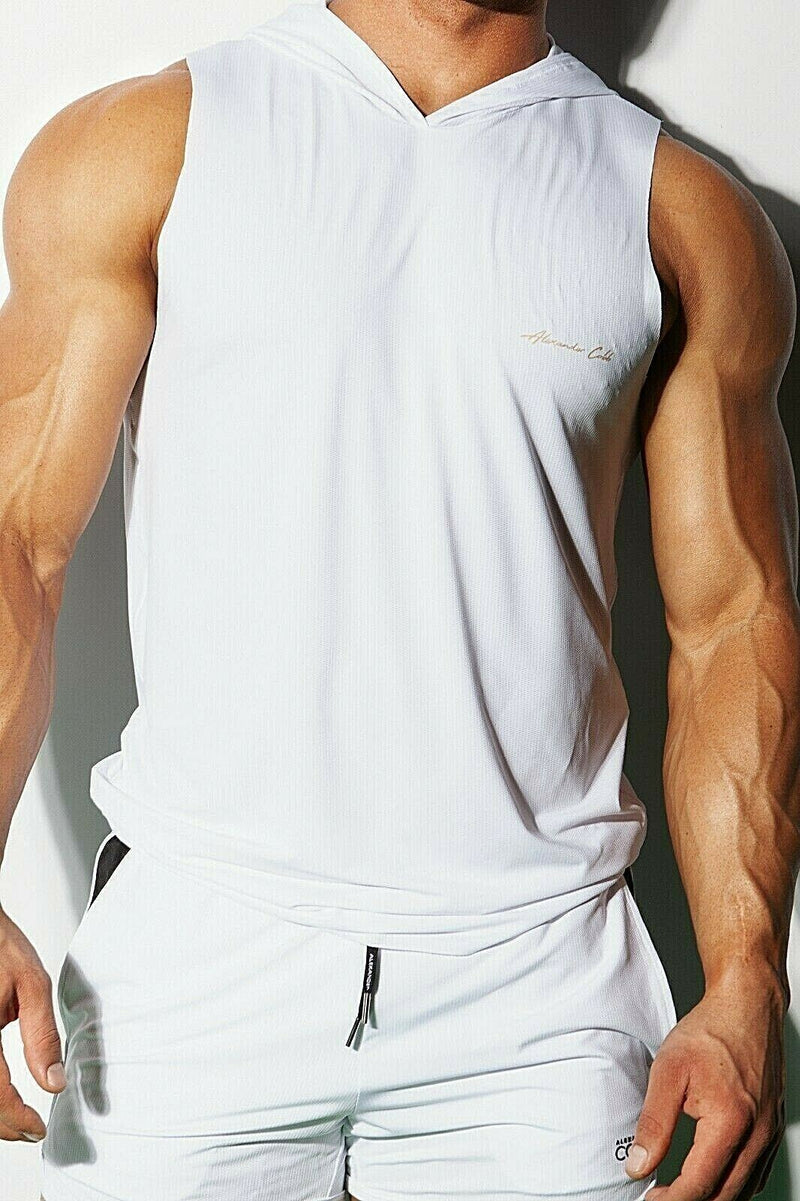 ALEXANDER COBB Athletic Tank Mongoose Mesh Tanktop White 3 - SexyMenUnderwear.com